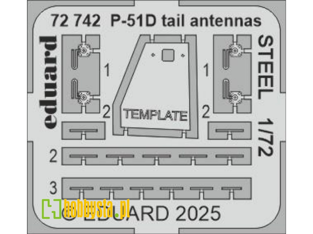 P-51D tail antennas STEEL 1/72 - zdjęcie 1 P-51D tail antennas STEEL 1/72 - zdjęcie 1