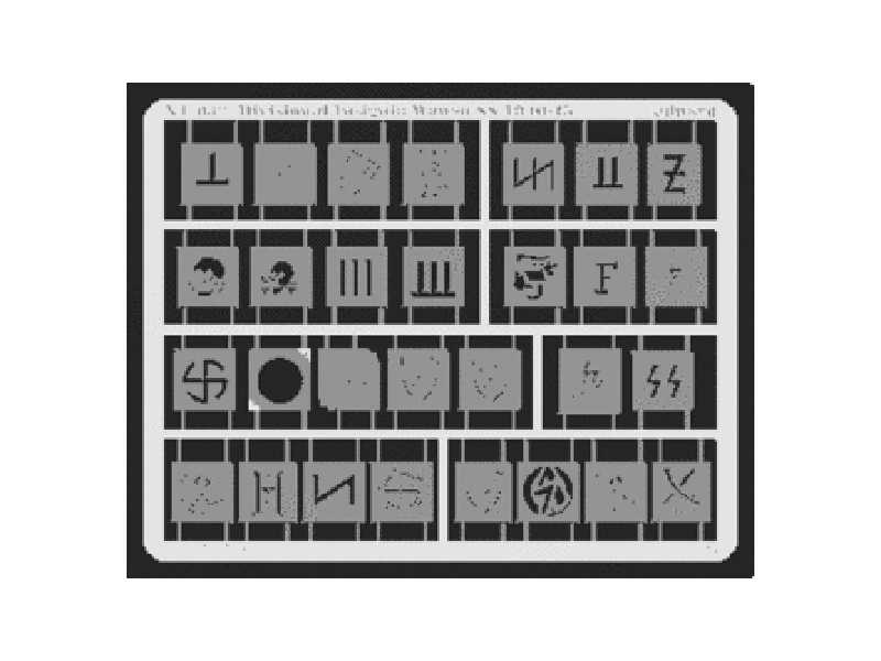 Divisional Insignia Waffen SS 1940-45 1/35 - maski - zdjęcie 1 Divisional Insignia Waffen SS 1940-45 1/35 - maski - zdjęcie 1