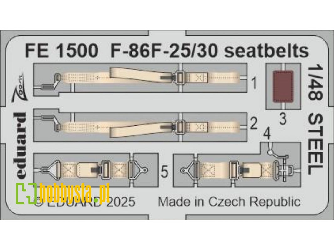 F-86F-25/30 seatbelts STEEL 1/48 - AIRFIX - zdjęcie 1 F-86F-25/30 seatbelts STEEL 1/48 - AIRFIX - zdjęcie 1