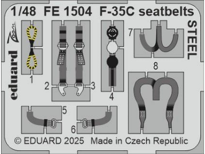 F-35C seatbelts STEEL 1/48 - TAMIYA - zdjęcie 1