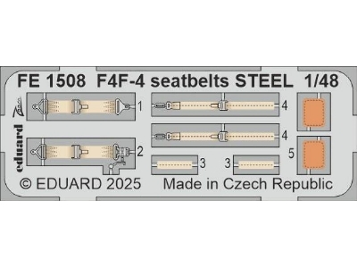 F4F-4 seatbelts STEEL 1/48 - ACADEMY - zdjęcie 1