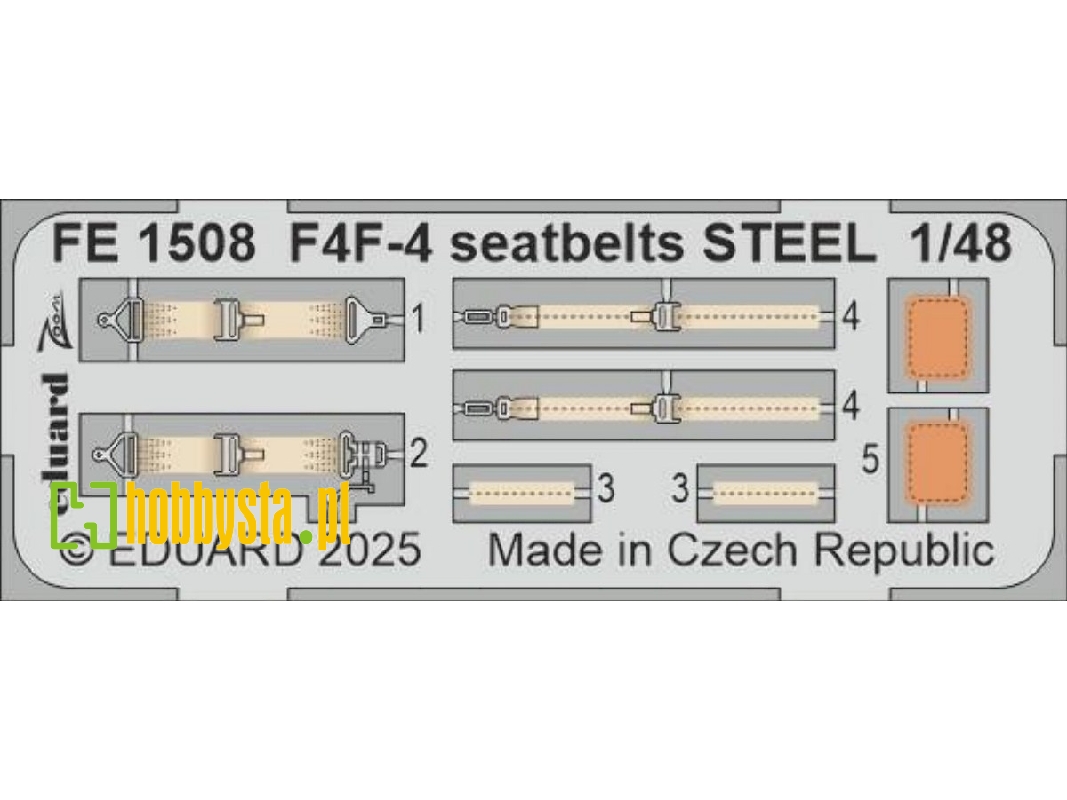 F4F-4 seatbelts STEEL 1/48 - ACADEMY - zdjęcie 1 F4F-4 seatbelts STEEL 1/48 - ACADEMY - zdjęcie 1