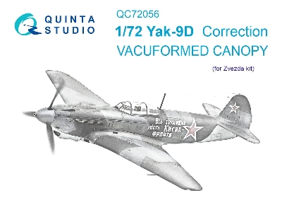 Yak-9 - Vacuumed Clear Canopy (For Zvezda Kits) - zdjęcie 1