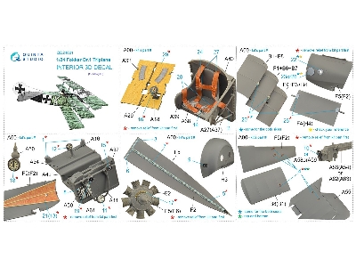 Fokker Dr.1 Triplane - 3d-printed & Coloured Interior (For Meng Kits) - zdjęcie 13