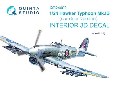 Hawker Typhoon Mk.Ib (Car Door Version) - 3d-printed & Coloured Interior (For Airfix Kits) - zdjęcie 2