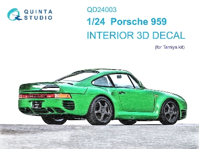 Porsche 959 - 3d-printed & Coloured Interior (For Tamiya Kits) - zdjęcie 1