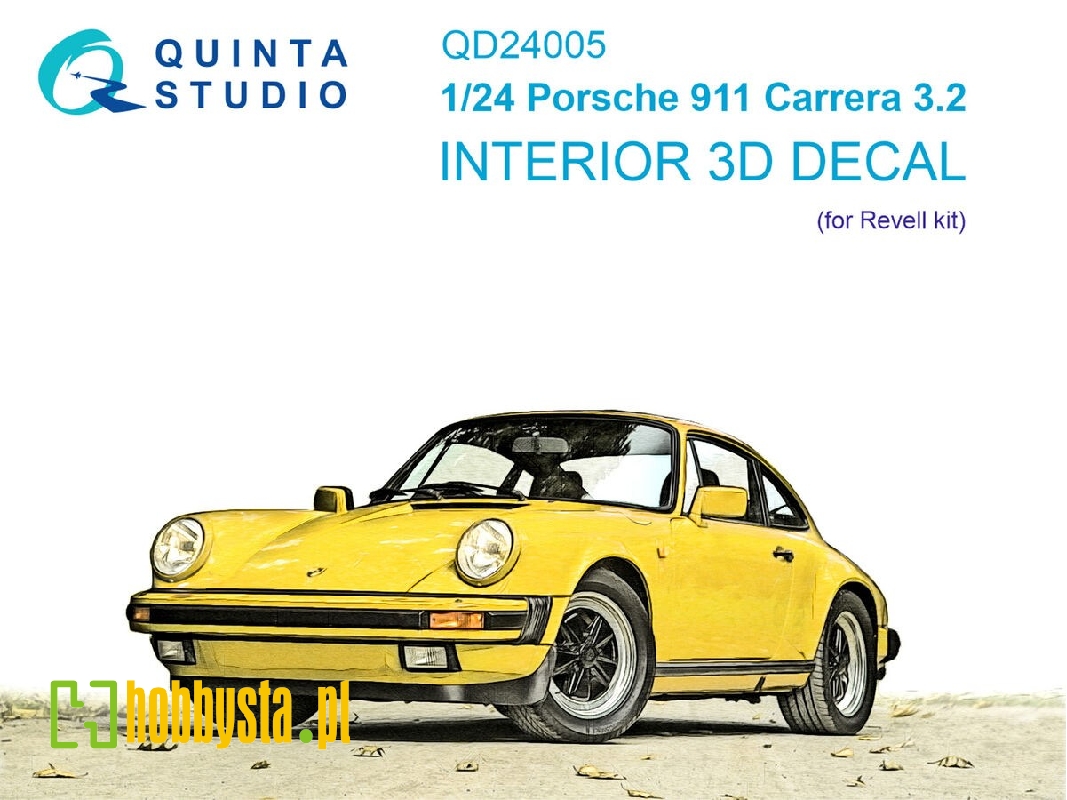 Porsche 911 Carrera 3.2 - 3d-printed & Coloured Interior (For Revell Kits) - zdjęcie 1 Porsche 911 Carrera 3.2 - 3d-printed & Coloured Interior (For Revell Kits) - zdjęcie 1