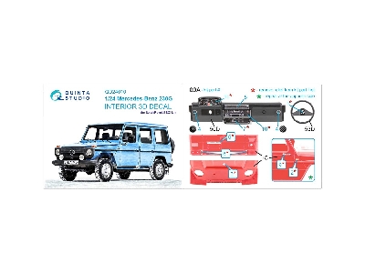 Mercedes-benz 230g - 3d-printed & Coloured Interior (For (Italeri / Revell And Esci) - zdjęcie 12