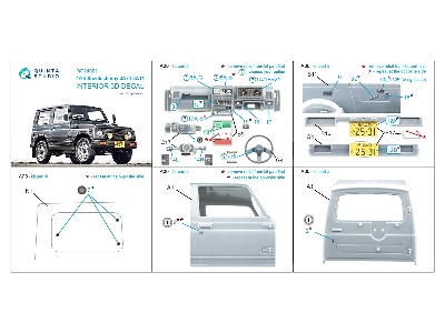 Suzuki Jimny Ja71/Ja11 - 3d-printed & Coloured Interior (For Hasegawa Kits) - zdjęcie 12