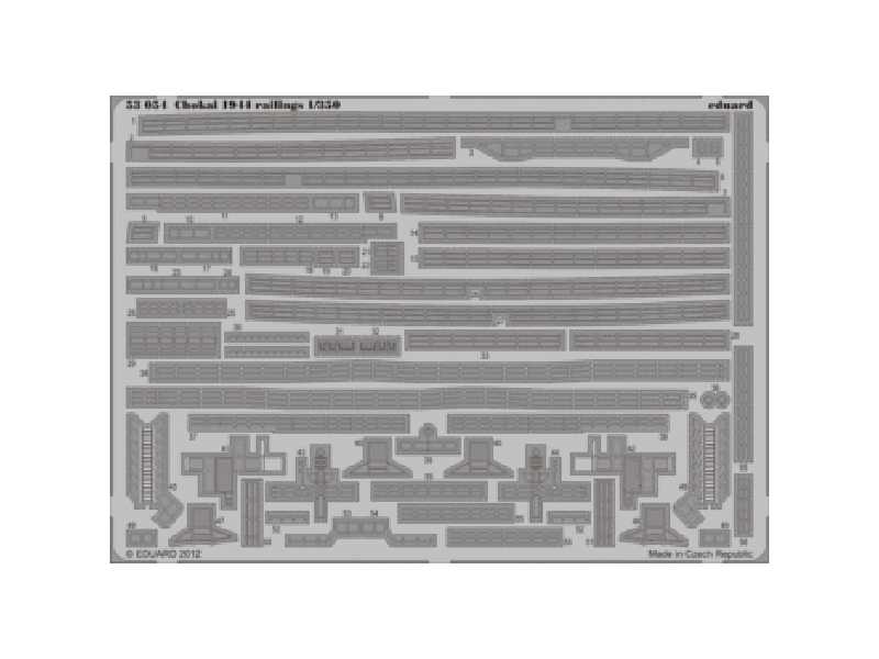  Chokai 1944 railings 1/350 - Aoshima - blaszki - zdjęcie 1