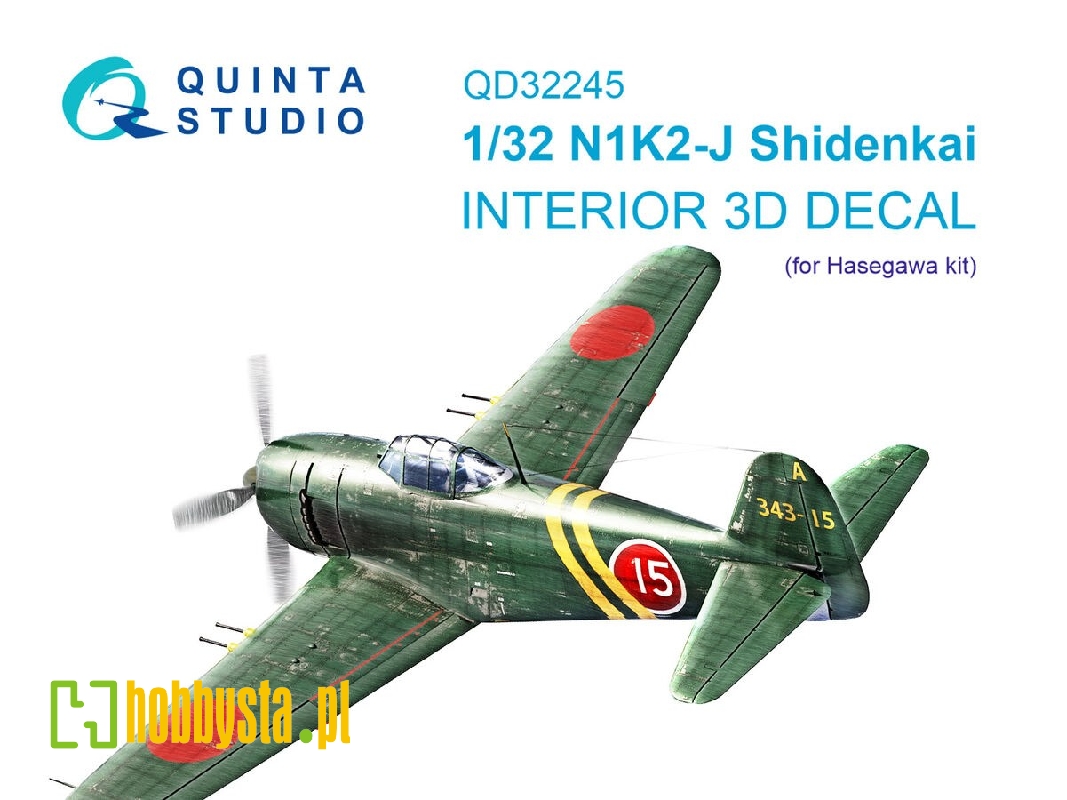 N1k2-j Shidenkai - 3d-printed & Coloured Interior On Decal Paper (For Hasegawa Kits) - zdjęcie 1