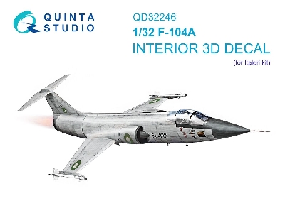 F-104 A - 3d-printed & Coloured Interior On Decal Paper (For Italeri Kits) - zdjęcie 1