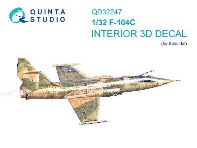 F-104 C - 3d-printed & Coloured Interior On Decal Paper (For Italeri Kits) - zdjęcie 1