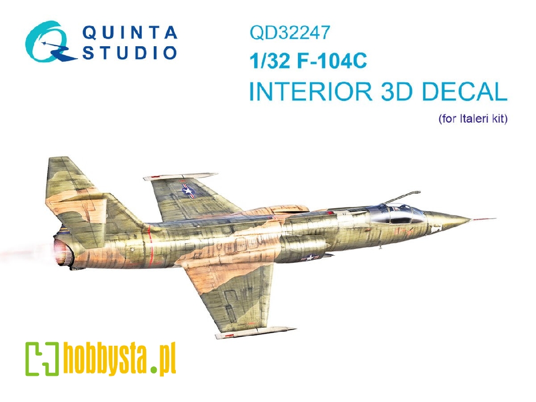 F-104 C - 3d-printed & Coloured Interior On Decal Paper (For Italeri Kits) - zdjęcie 1