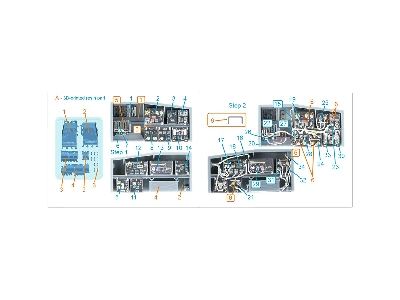 Ah-64 A Apache Forward Avionics Bays - 3d-printed & Coloured Interior On Decal Paper With 3d-printed Resin Part (For Trumpeter K