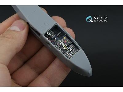 Ah-64 A Apache Forward Avionics Bays - 3d-printed & Coloured Interior On Decal Paper With 3d-printed Resin Part (For Trumpeter K