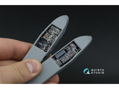 Ah-64 A Apache Forward Avionics Bays - 3d-printed & Coloured Interior On Decal Paper With 3d-printed Resin Part (For Trumpeter K