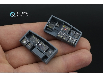 Ah-64 A Apache Forward Avionics Bays - 3d-printed & Coloured Interior On Decal Paper With 3d-printed Resin Part (For Trumpeter K