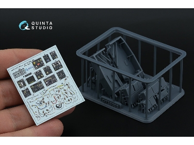 Ah-64 A Apache Forward Avionics Bays - 3d-printed & Coloured Interior On Decal Paper With 3d-printed Resin Part (For Trumpeter K