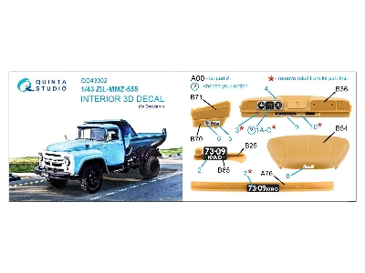 Zil-mmz-555 - 3d-printed & Coloured Interior (For Zvezda Kits) - zdjęcie 12