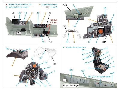 F-4 J Phantom Ii - 3d-printed & Coloured Interior On Decal Paper With 3d-printed Resin Part (For Academy Kits) - zdjęcie 2