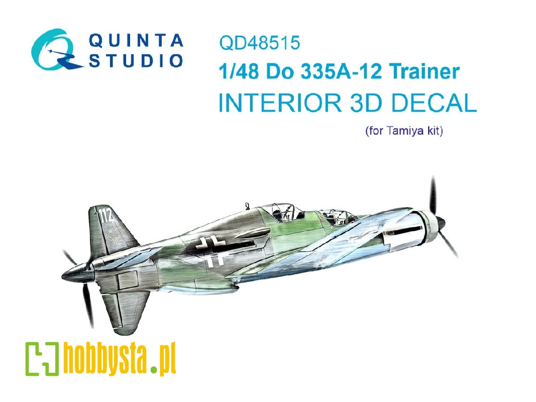 Do 335a-12 Trainer - 3d-printed & Coloured Interior On Decal Paper (For Tamiya Kits) - zdjęcie 1 Do 335a-12 Trainer - 3d-printed & Coloured Interior On Decal Paper (For Tamiya Kits) - zdjęcie 1