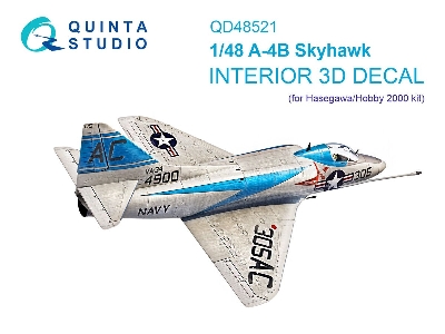 Douglas A-4 B - 3d-printed & Coloured Interior On Decal Paper (For Hasegawa / Hobby2000 Kits) - zdjęcie 1