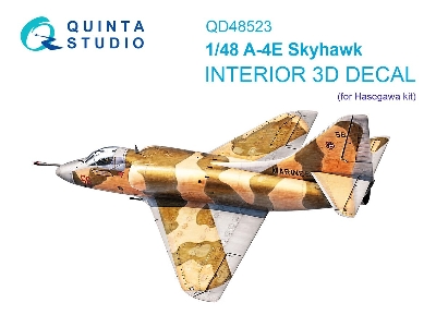 Douglas A-4 E - 3d-printed & Coloured Interior On Decal Paper (For Hasegawa / Hobby2000 Kits) - zdjęcie 1