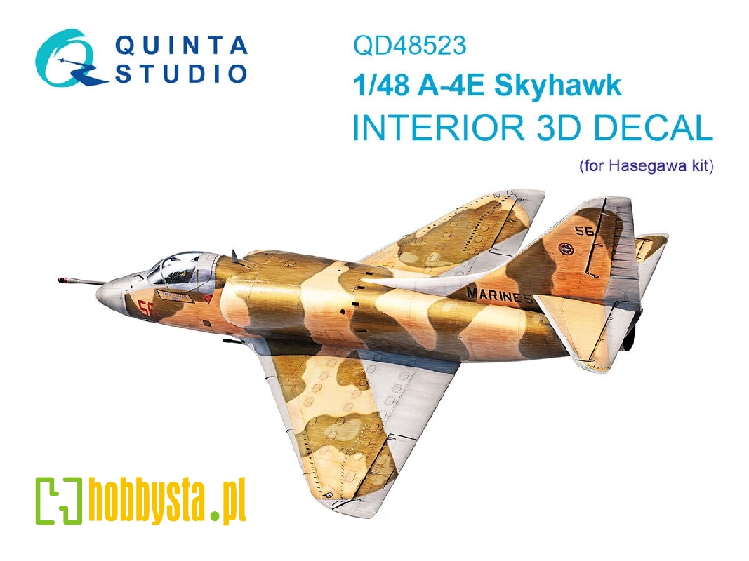 Douglas A-4 E - 3d-printed & Coloured Interior On Decal Paper (For Hasegawa / Hobby2000 Kits) - zdjęcie 1 Douglas A-4 E - 3d-printed & Coloured Interior On Decal Paper (For Hasegawa / Hobby2000 Kits) - zdjęcie 1