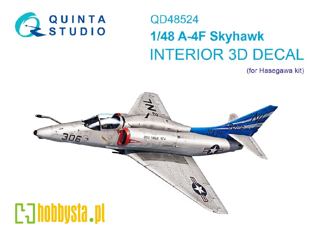 Douglas A-4 F - 3d-printed & Coloured Interior On Decal Paper (For Hasegawa / Hobby2000 Kits) - zdjęcie 1 Douglas A-4 F - 3d-printed & Coloured Interior On Decal Paper (For Hasegawa / Hobby2000 Kits) - zdjęcie 1