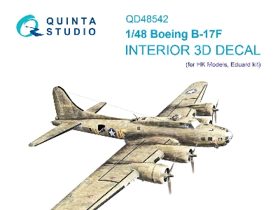 Boeing B-17 F - 3d-printed & Coloured Interior On Decal Paper (For Hk Models / Eduard Kits) - zdjęcie 1