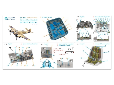 Bristol Beaufighter Mk.Vi - 3d-printed & Coloured Interior On Decal Paper With 3d-printed Resin Part (For Tamiya Kits) - zdjęci