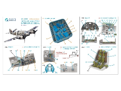 Bristol Beaufighter Tf.Mk.X - 3d-printed & Coloured Interior On Decal Paper With 3d-printed Resin Part (For Tamiya Kits) - zdję