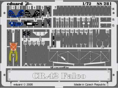  CR 42 Falco 1/72 - Italeri - blaszki - zdjęcie 1