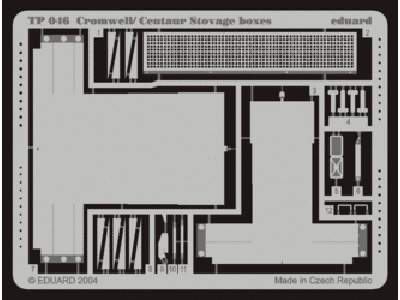  Cromwell/ Centaur stowage boxes 1/35 - Tamiya - blaszki - zdjęcie 1