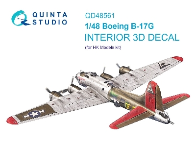 Boeing B-17 G - 3d-printed & Coloured Interior On Decal Paper (For Hk Models Kits) - zdjęcie 1