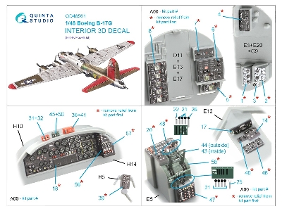 Boeing B-17 G - 3d-printed & Coloured Interior On Decal Paper (For Hk Models Kits) - zdjęcie 3