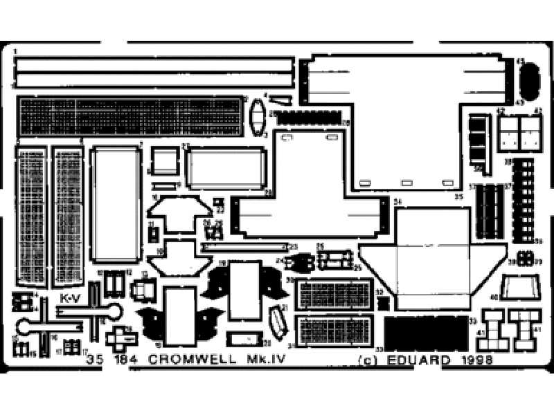 Cromwell Mk. IV 1/35 - Tamiya - blaszki - zdjęcie 1 Cromwell Mk. IV 1/35 - Tamiya - blaszki - zdjęcie 1
