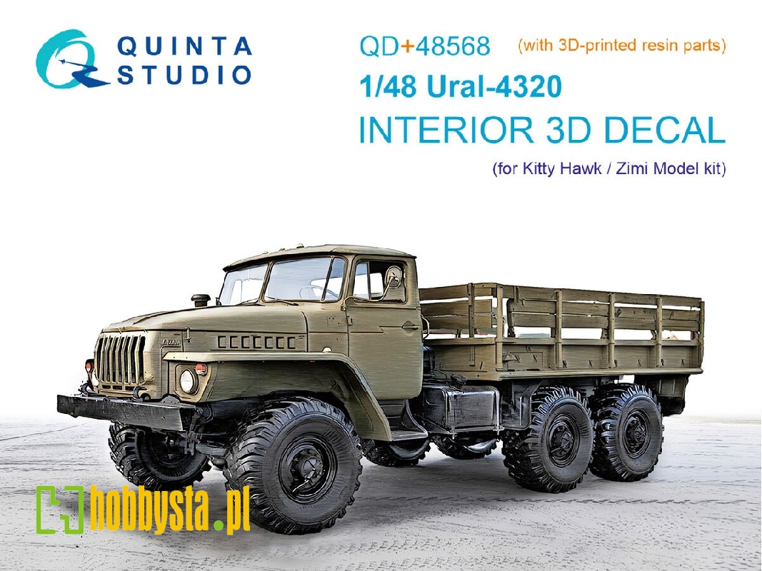 Ural 4320 - 3d-printed & Coloured Interior On Decal Paper With 3d-printed Resin Part (For Kitty Hawk And Zimi Model Kits) - zdjÄ Ural 4320 - 3d-printed & Coloured Interior On Decal Paper With 3d-printed Resin Part (For Kitty Hawk And Zimi Model Kits) - zdjÄ