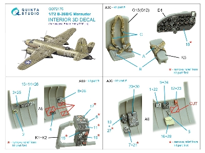 B-26 B Marauder - 3d-printed & Coloured Interior On Decal Paper (For Hasegawa / Eduard And Hobby2000 Kits) - zdjęcie 2