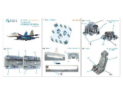 Sukhoi Su-27 Ub - 3d-printed & Coloured Interior On Decal Paper With 3d-printed Resin Part (For Trumepter Kits) - zdjęcie 2