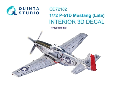 P-51 D Mustang Late - 3d-printed & Coloured Interior On Decal Paper (For Eduard Kits) - zdjęcie 1