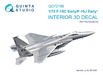 F-15 C/J Early - 3d-printed & Coloured Interior On Decal Paper (For Fine Molds Kits) - zdjęcie 1