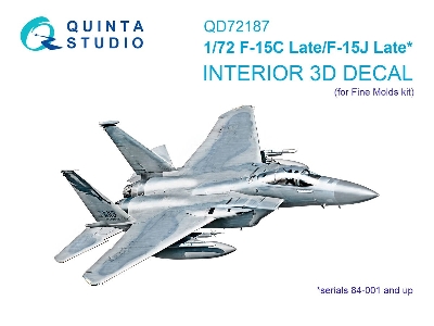 F-15 C/J Late - 3d-printed & Coloured Interior On Decal Paper (For Fine Molds Kits) - zdjęcie 1