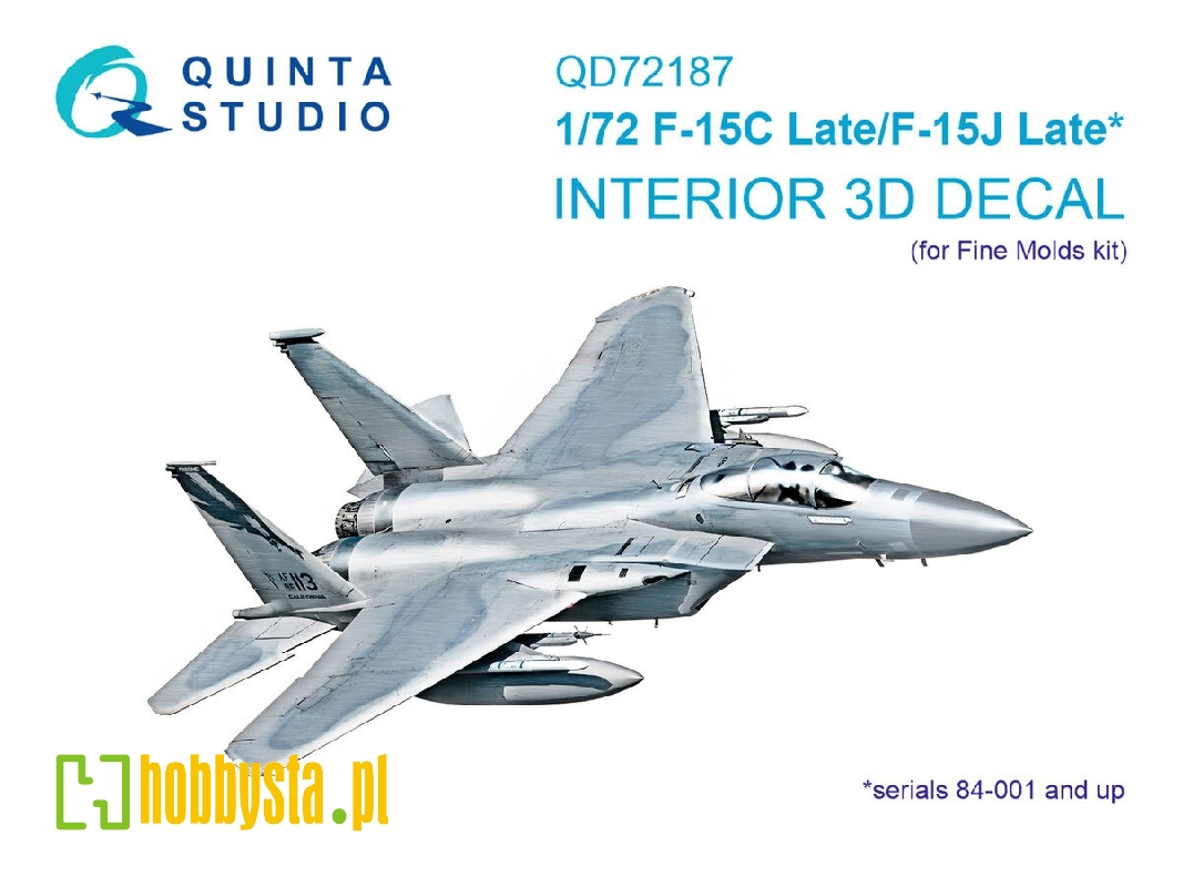 F-15 C/J Late - 3d-printed & Coloured Interior On Decal Paper (For Fine Molds Kits) - zdjęcie 1