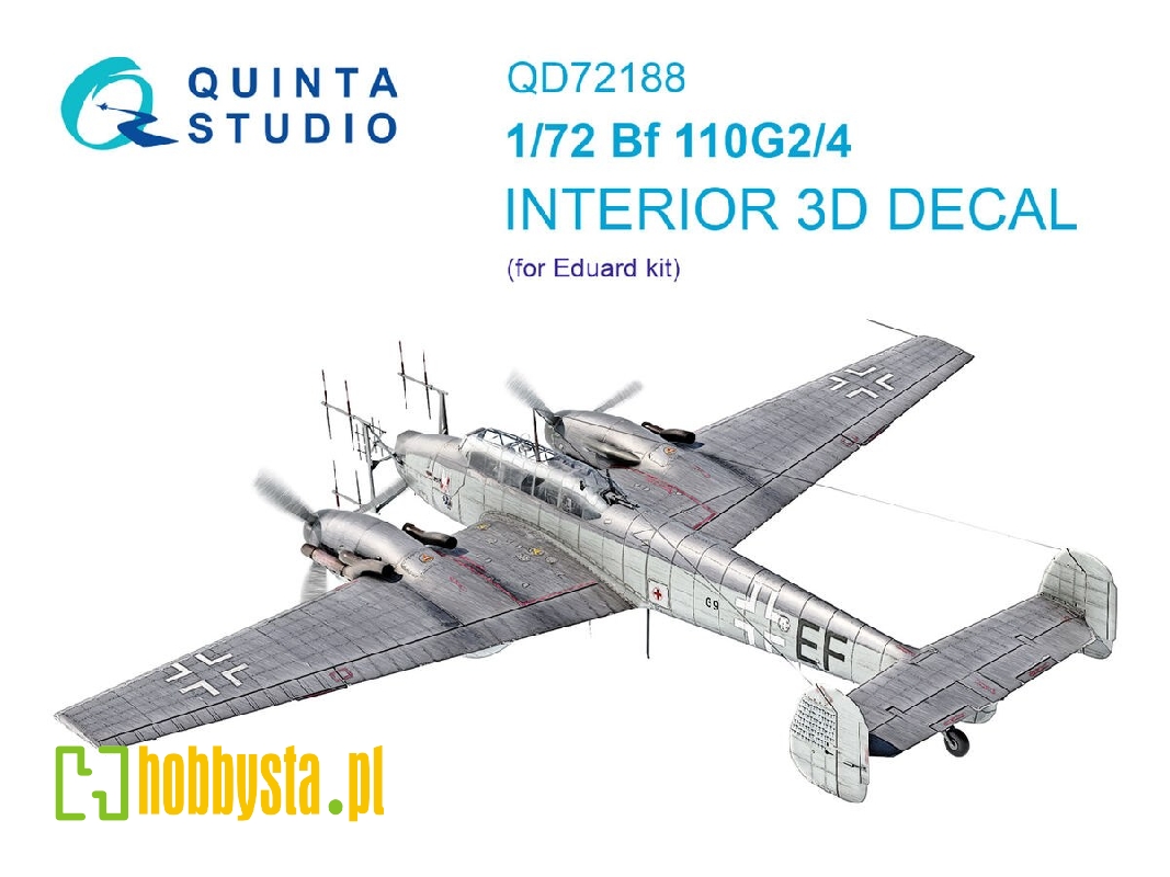 Messerschmitt Bf-110 G-2 / G-4 - 3d-printed & Coloured Interior On Decal Paper (For Eduard Kits) - zdjęcie 1