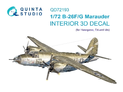 B-26 F/G Marauder - 3d-printed & Coloured Interior On Decal Paper (For Hasegawa Kits) - zdjęcie 1