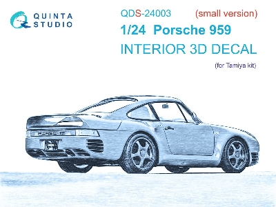Porsche 959 - 3d-printed & Coloured Interior Small Version (For Tamiya Kits) - zdjęcie 1