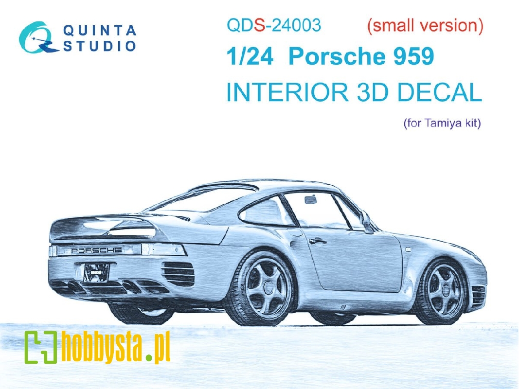 Porsche 959 - 3d-printed & Coloured Interior Small Version (For Tamiya Kits) - zdjęcie 1 Porsche 959 - 3d-printed & Coloured Interior Small Version (For Tamiya Kits) - zdjęcie 1