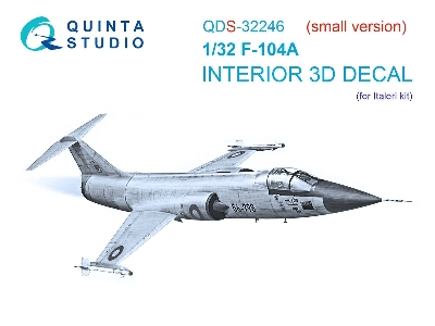 F-104 A - 3d-printed & Coloured Interior On Decal Paper (For Italeri Kits / Small Version) - zdjęcie 1